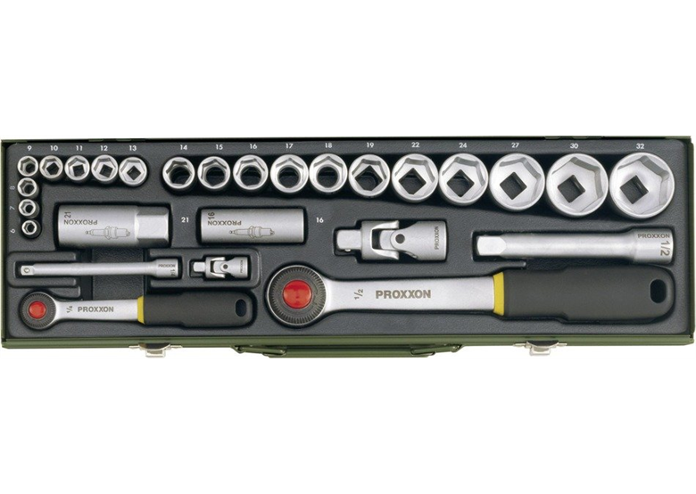 Klucze nasadowe 1/2", 1/4'', zestaw 27 elementów Proxxon PR23020