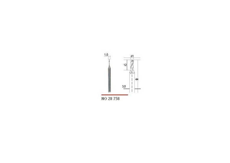 Wysokiej klasy frez wykonany ze stali HM o średnicy 1mm Proxxon PR28758