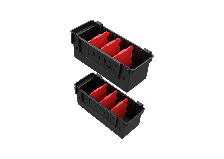 Zestaw modułowych pojemników Qbrick System Custom Deep Modular Bin Set