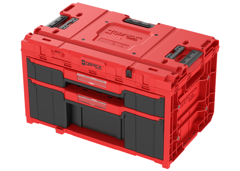 Skrzynka z szufladami Qbrick System ONE 2.0 DRAWER 2 Plus TOOLBOX EXPERT RED Ultra HD Custom