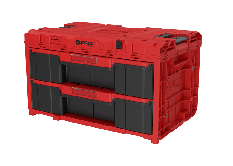 Skrzynka z szufladami Qbrick System ONE 2.0 DRAWER 2 TOOLBOX RED Ultra HD Custom