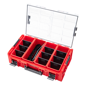 Duży organizer z kubełkami i adapterami Qbrick System ONE 2.0 ORGANIZER 2XL PROMO RED Ultra HD Custom