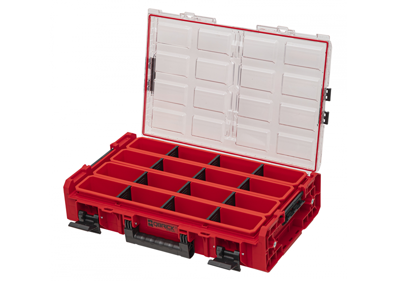 Organizer z bardzo długimi kubełkami Qbrick System ONE 2.0 ORGANIZER XL LONG BIN RED Ultra HD