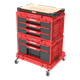 Zestaw szuflad na platformie kołowej Qbrick System ONE 2.0 WORKSHOP DRAWERS SET nr 5 RED Ultra HD Custom