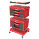 Zestaw szuflad na platformie kołowej Qbrick System ONE 2.0 WORKSHOP DRAWERS SET nr 5 RED Ultra HD Custom