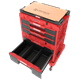 Zestaw szuflad na platformie kołowej Qbrick System ONE 2.0 WORKSHOP DRAWERS SET nr 5 RED Ultra HD Custom