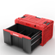 Zestaw szuflad na platformie kołowej Qbrick System ONE 2.0 WORKSHOP DRAWERS SET nr 7 RED Ultra HD Custom