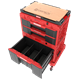 Zestaw szuflad na platformie kołowej Qbrick System ONE 2.0 WORKSHOP DRAWERS SET nr 7 RED Ultra HD Custom