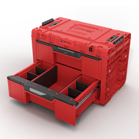 Skrzynka z szufladami Qbrick System PRIME DRAWER 2 TOOLBOX EXPERT RED Ultra HD Custom
