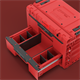 Skrzynka z szufladami Qbrick System PRIME DRAWER 2 TOOLBOX EXPERT RED Ultra HD Custom