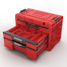 Skrzynka z szufladami Qbrick System PRIME DRAWER 3 TOOLBOX EXPERT RED Ultra HD Custom