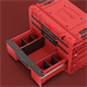 Skrzynka z szufladami Qbrick System PRIME DRAWER 3 TOOLBOX EXPERT RED Ultra HD Custom