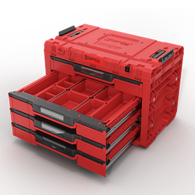 Skrzynka z szufladami Qbrick System PRIME DRAWER 4 TOOLBOX EXPERT RED Ultra HD Custom