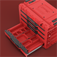 Skrzynka z szufladami Qbrick System PRIME DRAWER 4 TOOLBOX EXPERT RED Ultra HD Custom
