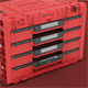 Skrzynka z szufladami Qbrick System PRIME DRAWER 4 TOOLBOX EXPERT RED Ultra HD Custom