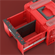 Skrzynka z szufladą Qbrick System PRO 2.0 DRAWER 1 TOOLBOX PROFI BASIC RED Ultra HD Custom