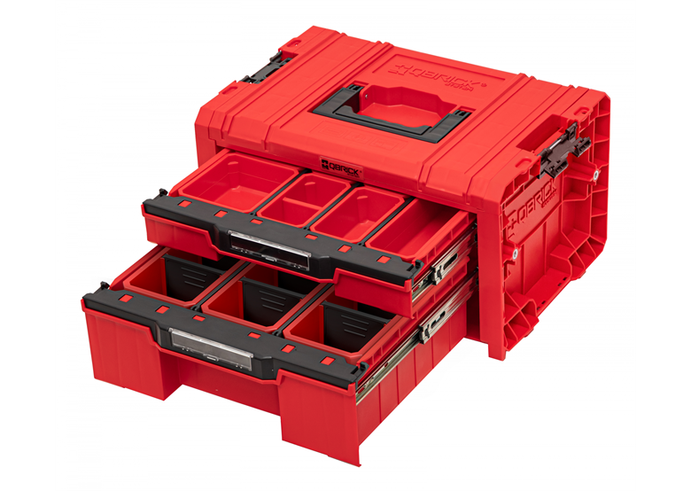 Skrzynka z szufladami Qbrick System PRO 2.0 DRAWER 2 TOOLBOX EXPERT RED