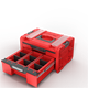 Skrzynka z szufladami Qbrick System PRO 2.0 DRAWER 2 TOOLBOX PROFI EXPERT RED Ultra HD Custom