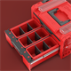 Skrzynka z szufladami Qbrick System PRO 2.0 DRAWER 2 TOOLBOX PROFI EXPERT RED Ultra HD Custom