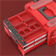 Skrzynka z szufladami Qbrick System PRO 2.0 DRAWER 2 TOOLBOX PROFI EXPERT RED Ultra HD Custom