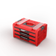 Skrzynka z szufladami Qbrick System PRO 2.0 DRAWER 3 TOOLBOX PROFI EXPERT RED Ultra HD Custom