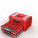 Skrzynka z szufladami Qbrick System PRO 2.0 DRAWER 3 TOOLBOX PROFI EXPERT RED Ultra HD Custom