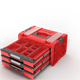 Skrzynka z szufladami Qbrick System PRO 2.0 DRAWER 3 TOOLBOX PROFI EXPERT RED Ultra HD Custom