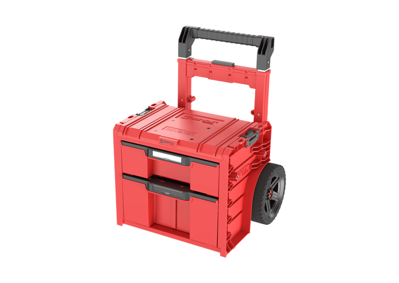 Skrzynia z szufladami Qbrick System PRO CART 2.0 PLUS DRAWER 2 Red Ultra HD Custom