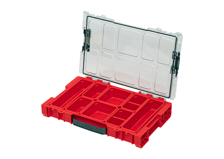 Organizer z wyjmowanymi kubełkami Qbrick System PRO ORGANIZER 100 RED Ultra HD