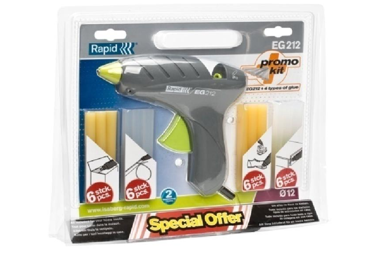 Pistolet do klejenia + 4 rodzaje kleju Rapid EG212
