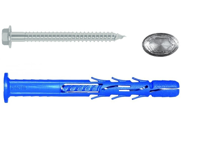 Kołek ramowy z kołnierzem Rawlplug R-FF1-N-10K100