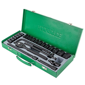 Klucze udarowe 1/2" 6-kątne, zestaw 24 elementów Rockforce RF-4245B-5MPB