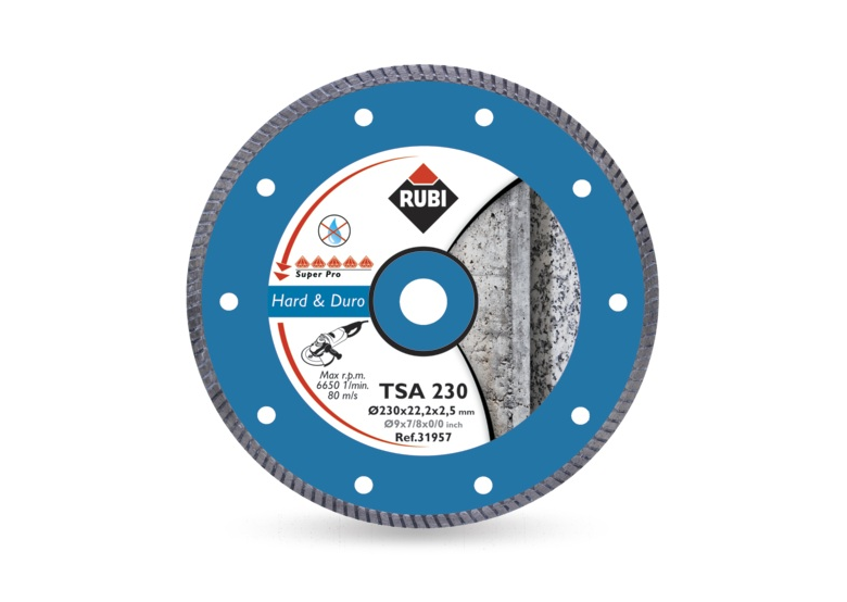 Tarcza diamentowa turbo NA SUCHO 125mm Rubi TSA 125