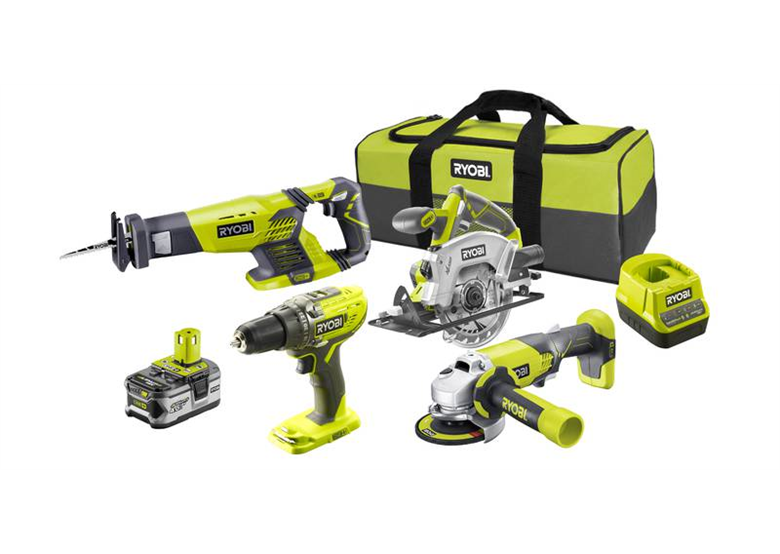 Zestaw elektronarzędzi 18V Ryobi ONE+ R18CK4C-140S 1x4.0Ah