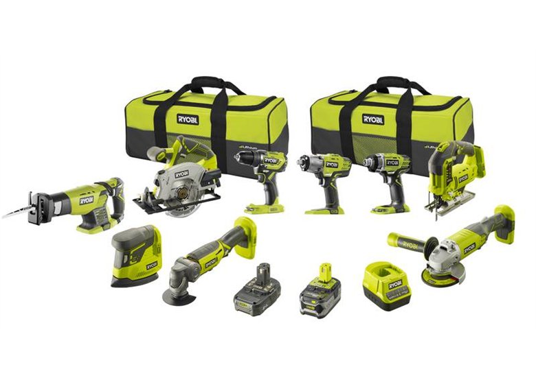Zestaw elektronarzędzi 18V Ryobi ONE+ R18CK9A-242S 1x4.0Ah, 1x2.0Ah