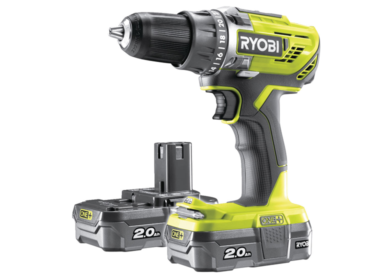 Wiertarko-wkrętarka Ryobi ONE+ R18DD3-220S 2x2,0Ah
