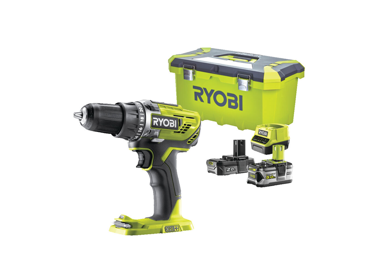 Wiertarko-wkrętarka Ryobi ONE+ R18DD3-252T 1x2,0Ah, 1x5,0Ah