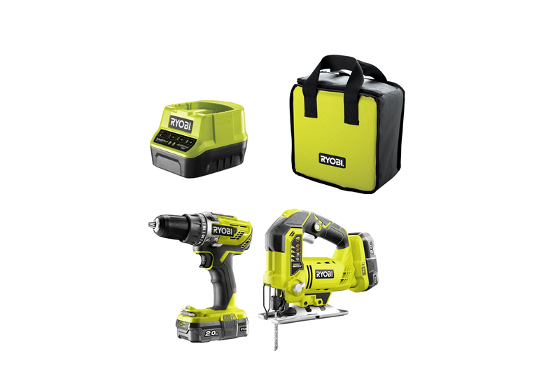 Zestaw elektronarzędzi 18V Ryobi ONE+ R18DDJS-220S 2x2.0Ah