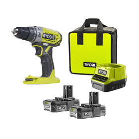 Wiertarko-wkrętarka udarowa Ryobi ONE+ R18PD2-220S 2x2,0Ah