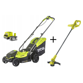 Kosiarka akumulatorowa Ryobi ONE+ RLM18X33B40 1x4,0Ah + Podkaszarka akumulatorowa Ryobi ONE+ RY18LT23A-0_P