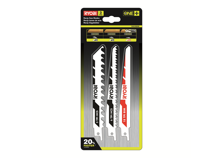 Brzeszczoty do piły szablastej (3szt.) Ryobi RAK3RBWM