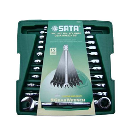 Zestaw 12 kluczy płasko-oczkowych z grzechotką Gearwrench Sata 09040