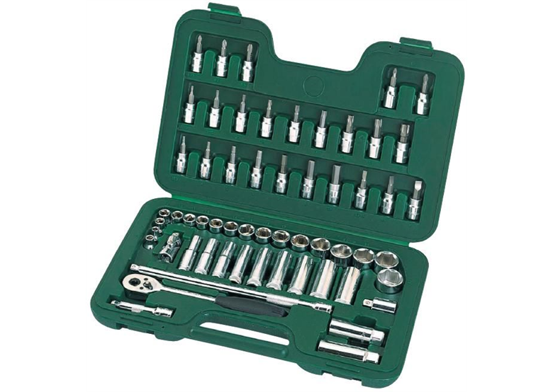 Zestaw 58-częściowy kluczy nasadowych 3/8'' metrycznych Sata GL09004