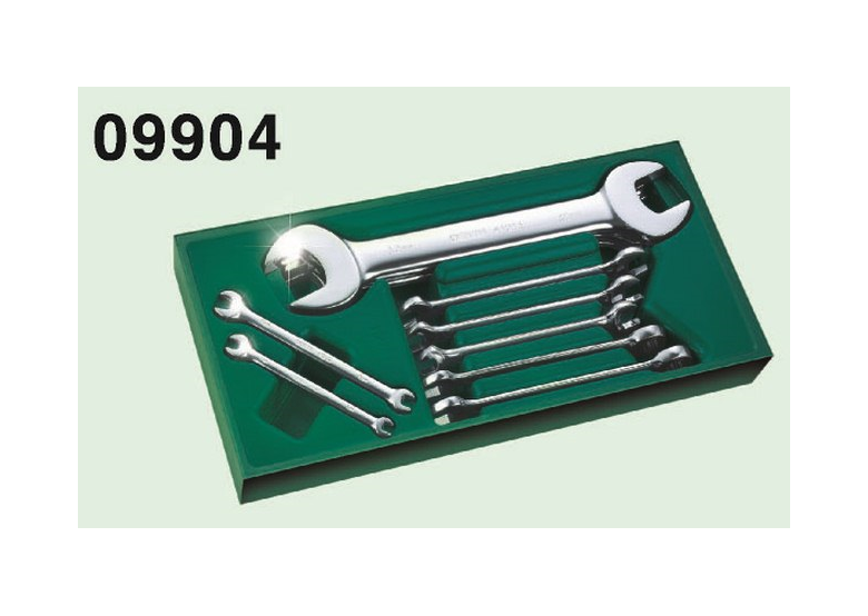 Zestaw 10 kluczy płasko-oczkowych metrycznych Sata ST09904-02