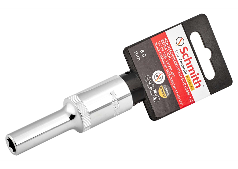 Klucz nasadowy sześciokątny długi 1/2" 27mm Schmith NS-12D-27