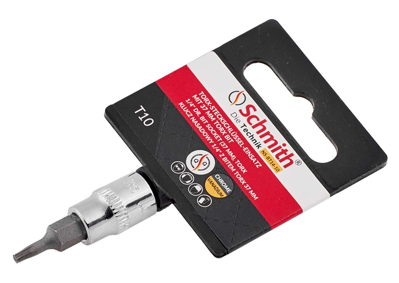 Klucz nasadowy 1/4" z bitem Torx 37mm T10 Schmith NS-BT14-10