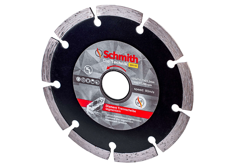 Tarcza diamentowa segmentowa 115mm Schmith SDS-01