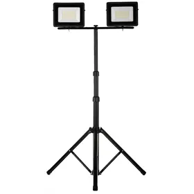 OKAZJA Naświetlacz LED 2x50W z czarnym statywem Schmith SL-S05