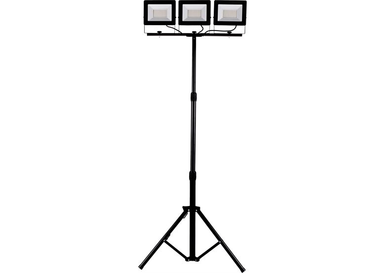 Naświetlacz LED 3x50W z czarnym statywem Schmith SL-S20