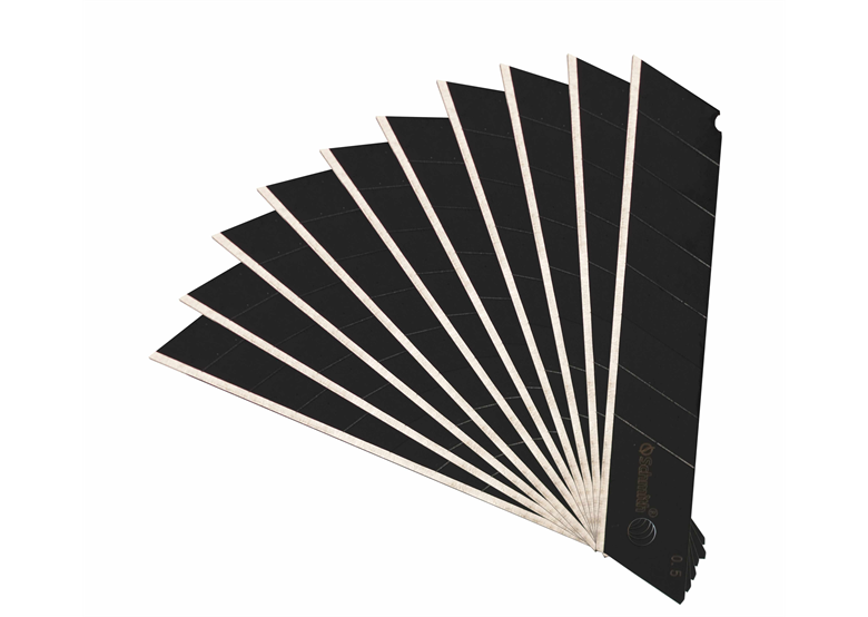 Ostrza łamane czarne 18mm, 10szt. Schmith SONR-05